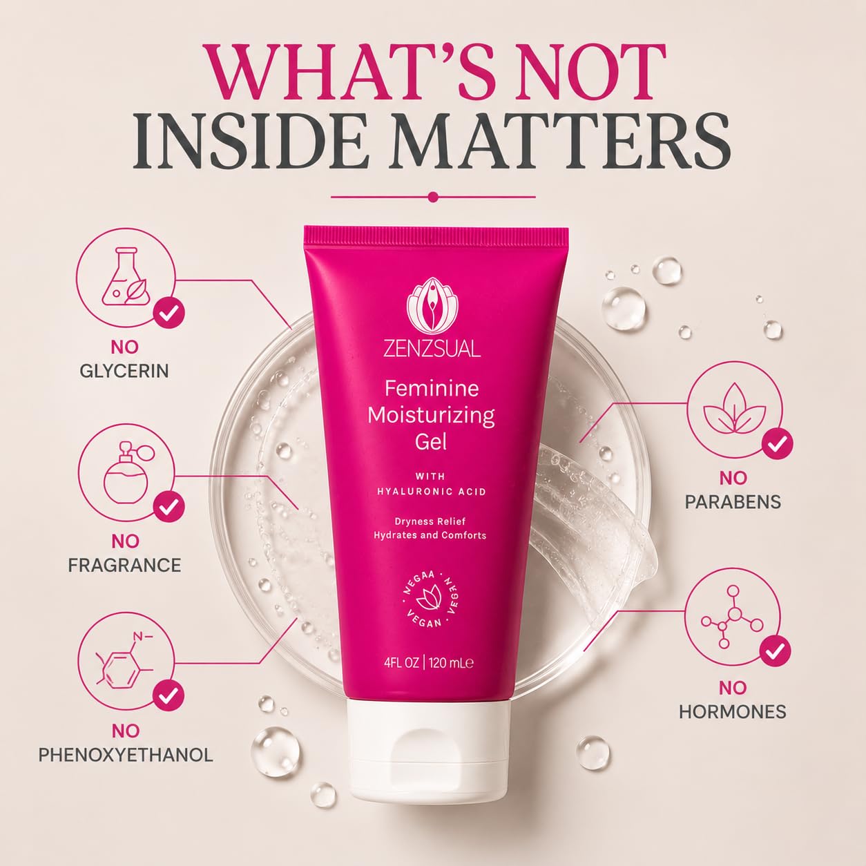 Amazon.com : ZENZSUAL Feminine Moisturizing Gel - with Hyaluronic